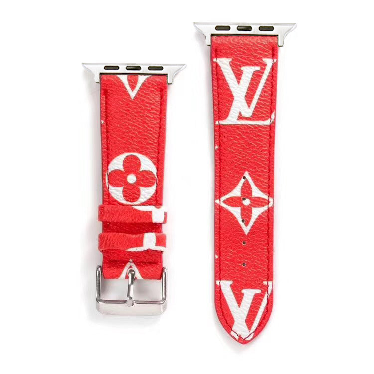 Correa LV Rojo Monogram para Apple Watch