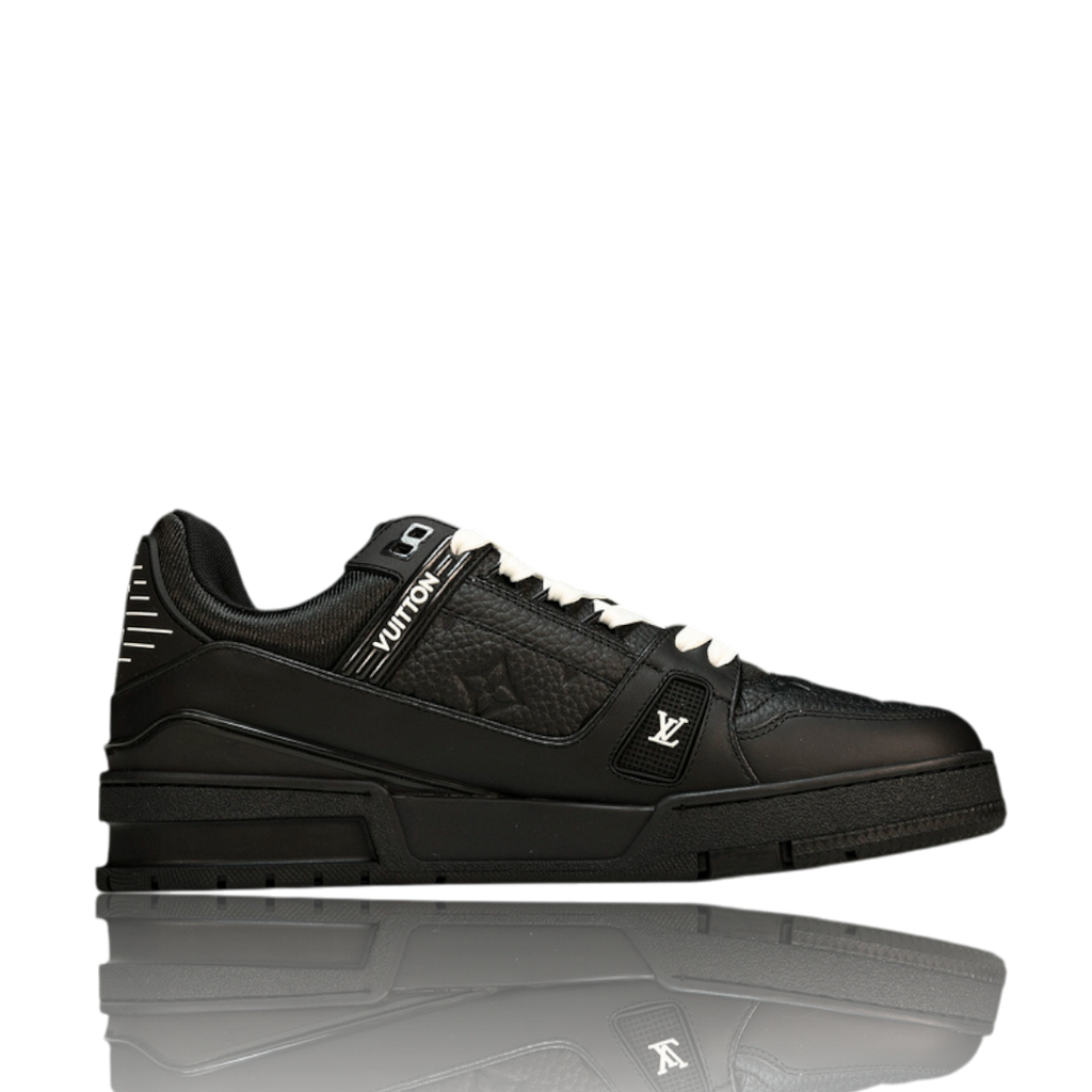 LV Trainer Low Monogram Black Embossed
