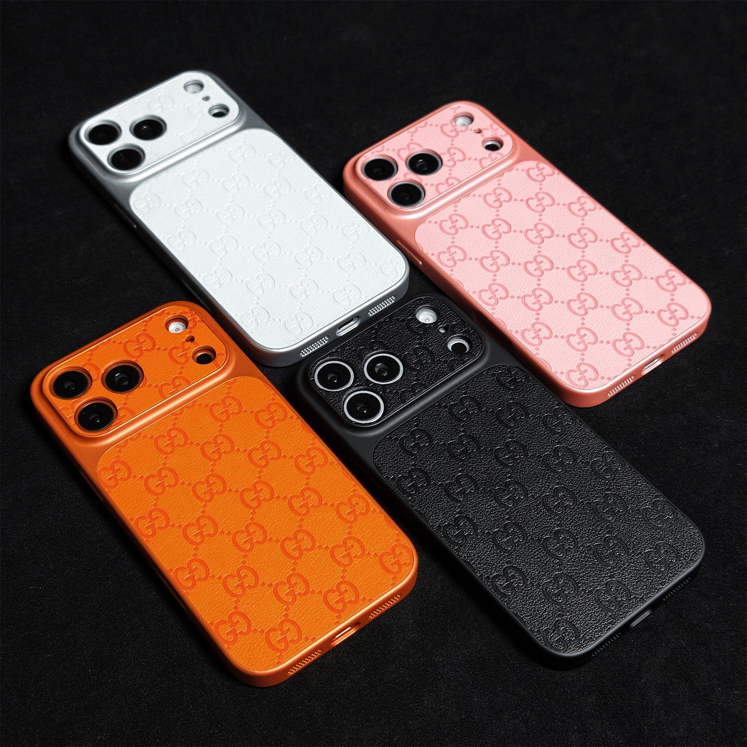 Funda GG Negro Monogram para iPhone