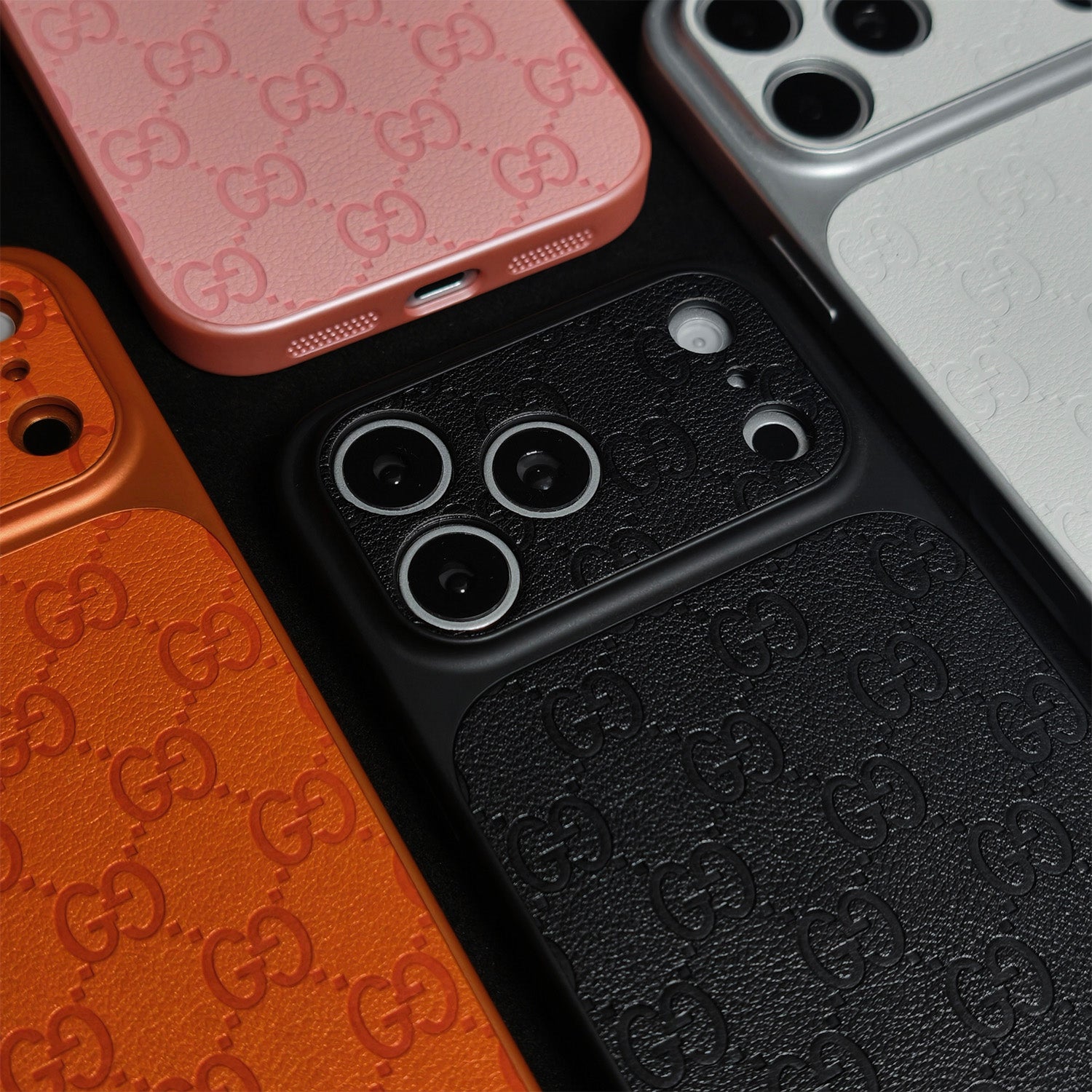Funda GG Negro Monogram para iPhone