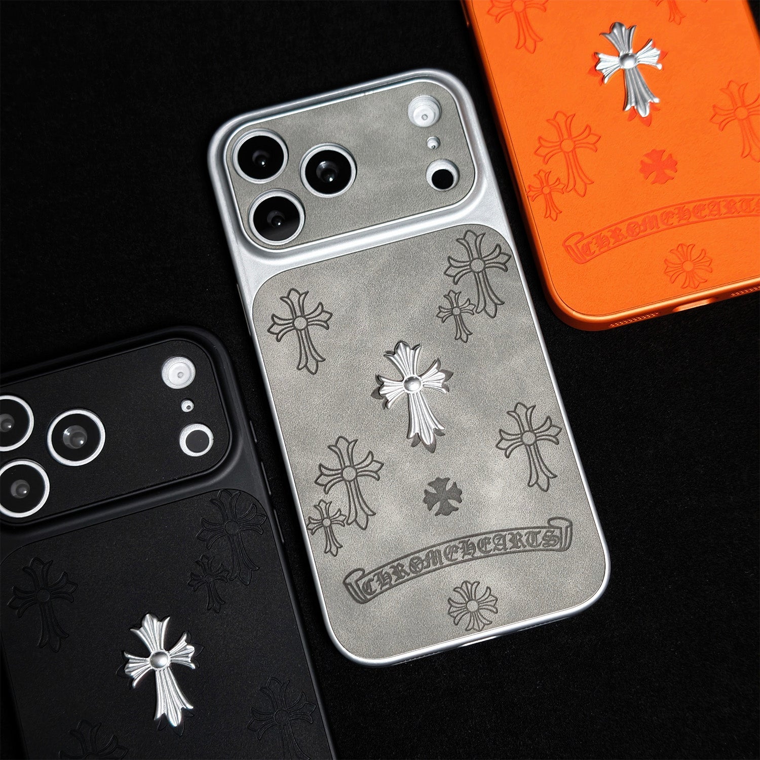 Funda CR Hearts Cross Pendant para iPhone