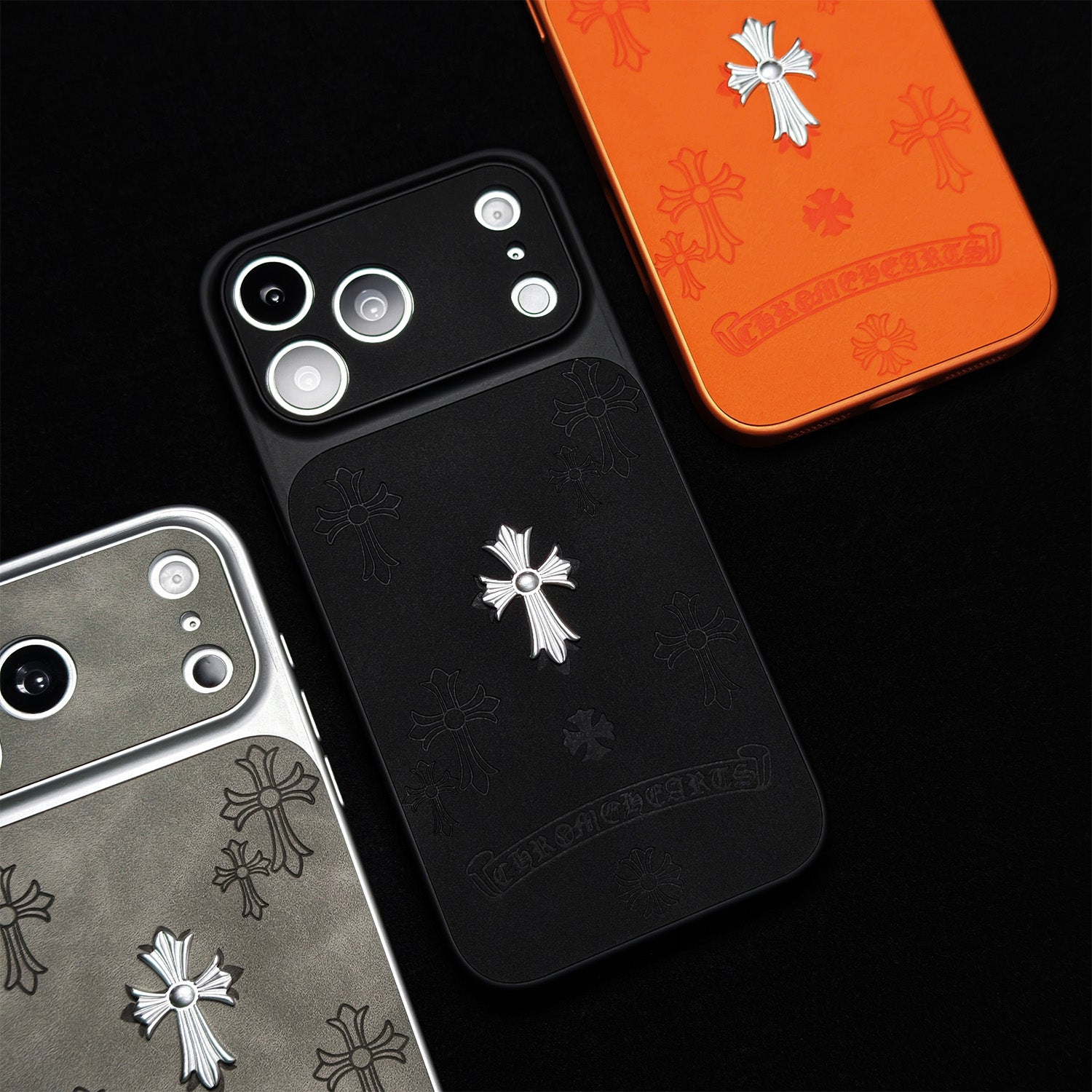 Funda CR Hearts Cross Pendant para iPhone