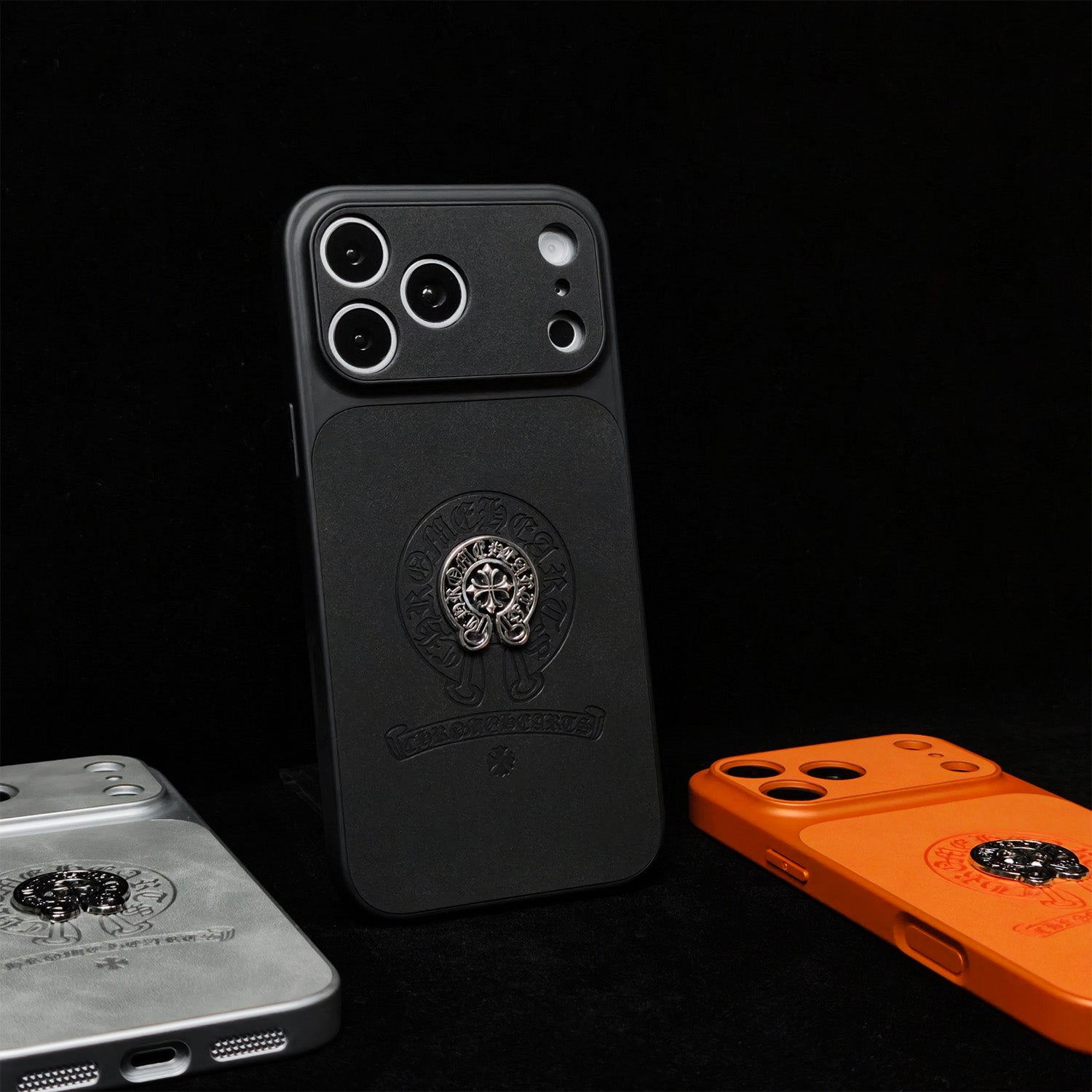 Funda CR Hearts Cross Embossed para iPhone