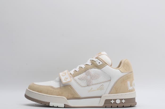 LV Trainer Beige White