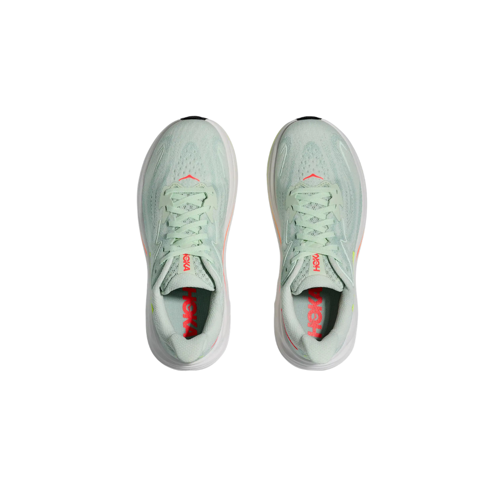 Hoka W Clifton 10 - Sea Glass / Neon Flame