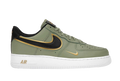 Nike Air Force 1 07 Double Swoosh Olive Gold Black