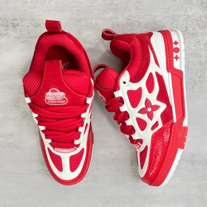 LV Skate Sneaker Red White