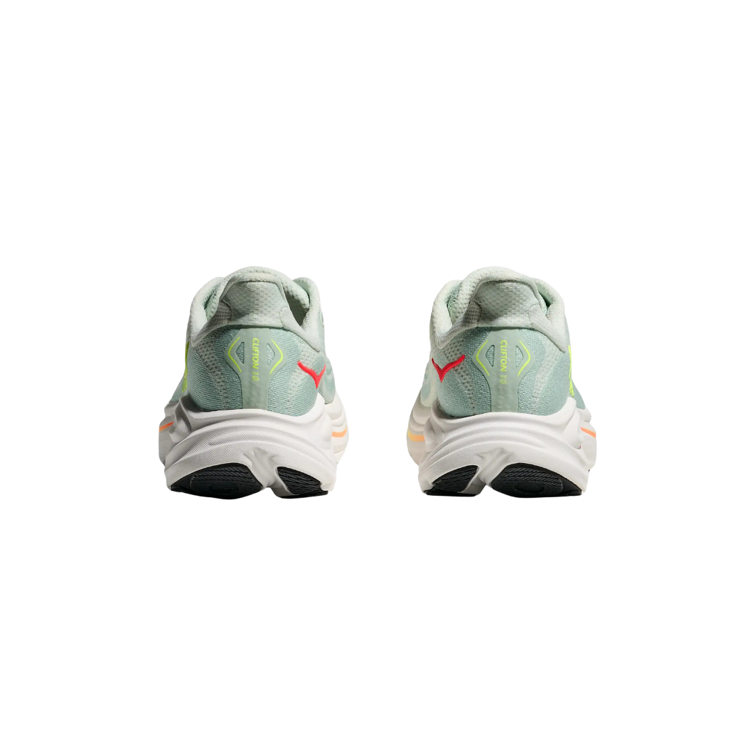 Hoka W Clifton 10 - Sea Glass / Neon Flame
