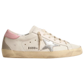 Golden Goose Super-Star Silver Leather Star Pink Heel Tab