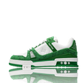 LV Trainer Low Monogram Denim White Green