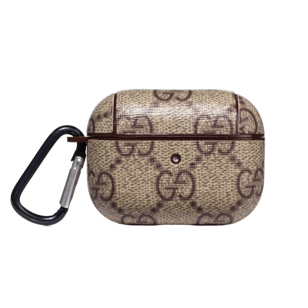 Funda GG Beige Monogram para AirPods