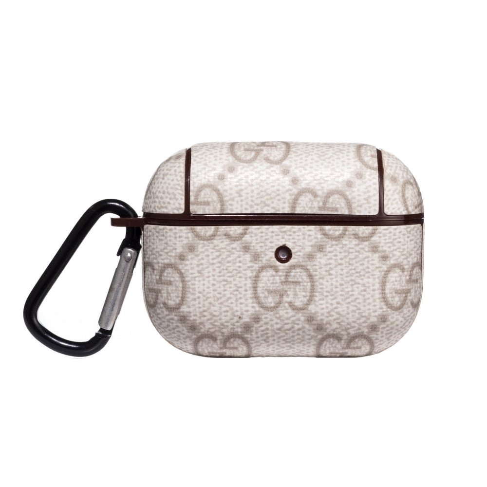 Funda GG Blanco Monogram para AirPods