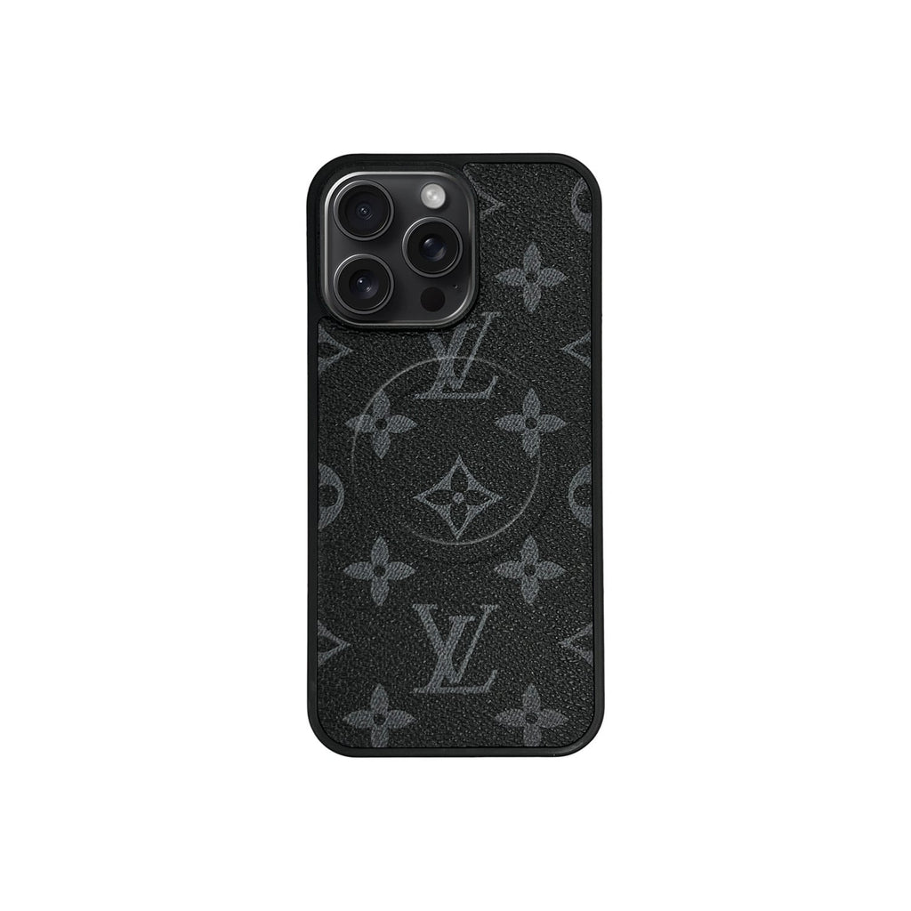 Funda MagSafe LV Negro Monogram para iPhone