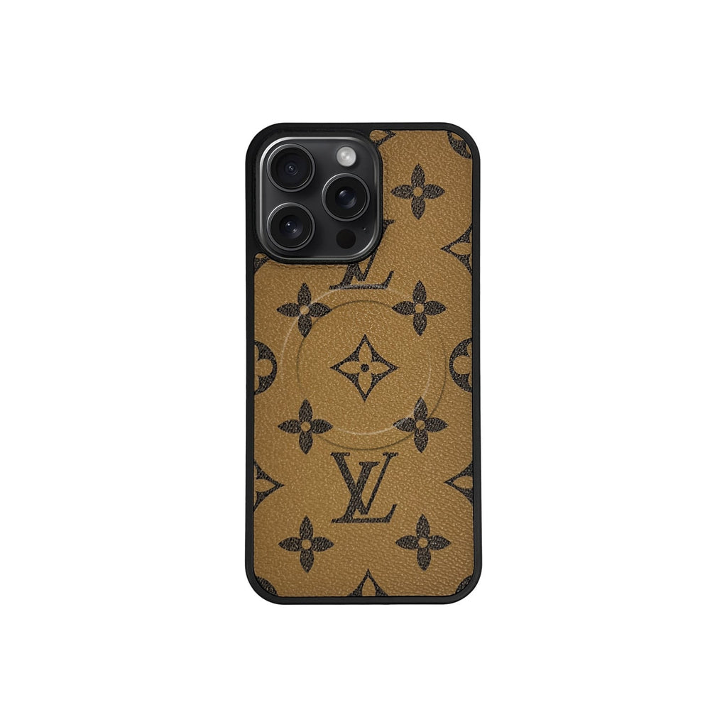 Funda MagSafe LV Marrón Claro Monogram para iPhone