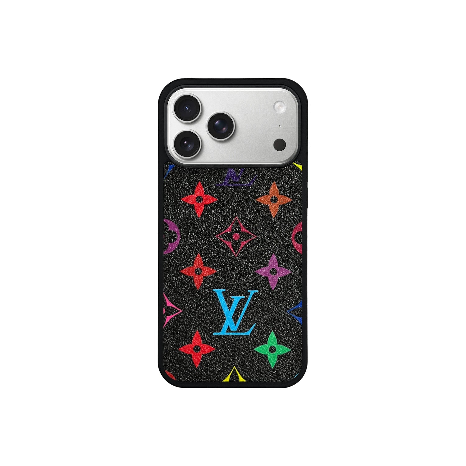 Funda MagSafe LV Multicolor Monogram Negro para iPhone