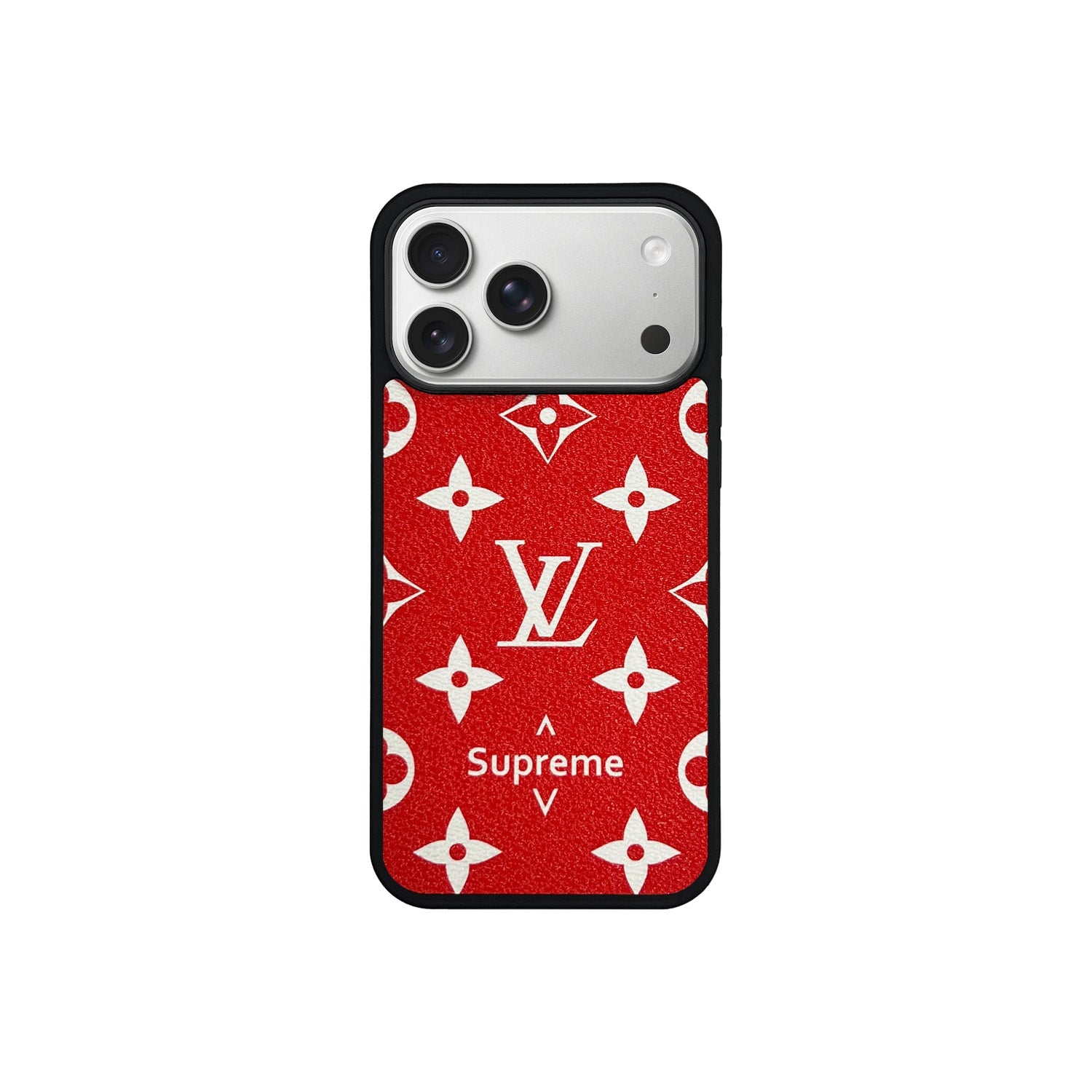 Funda MagSafe LV X SUP Rojo Monogram para iPhone