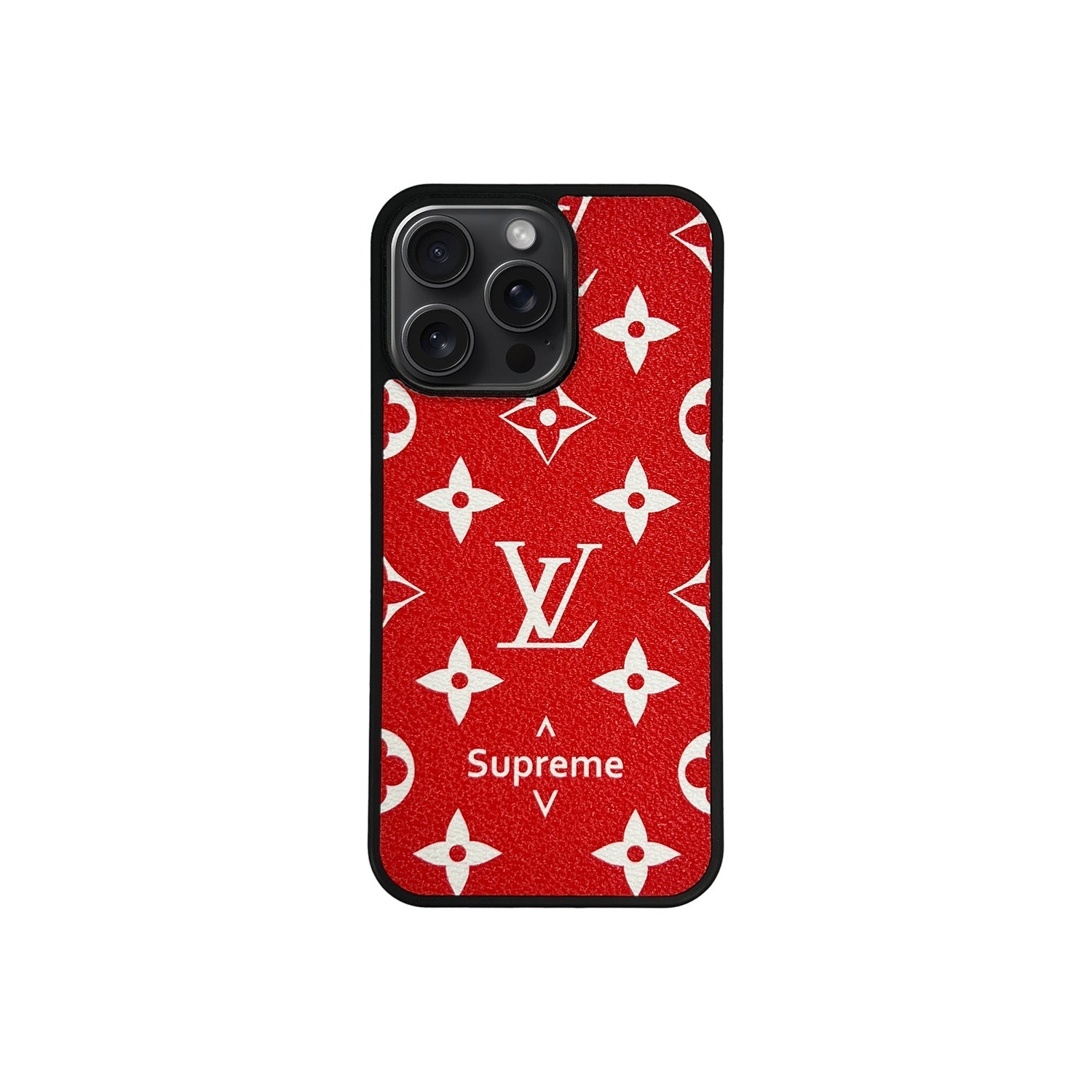 Funda MagSafe LV X SUP Rojo Monogram para iPhone