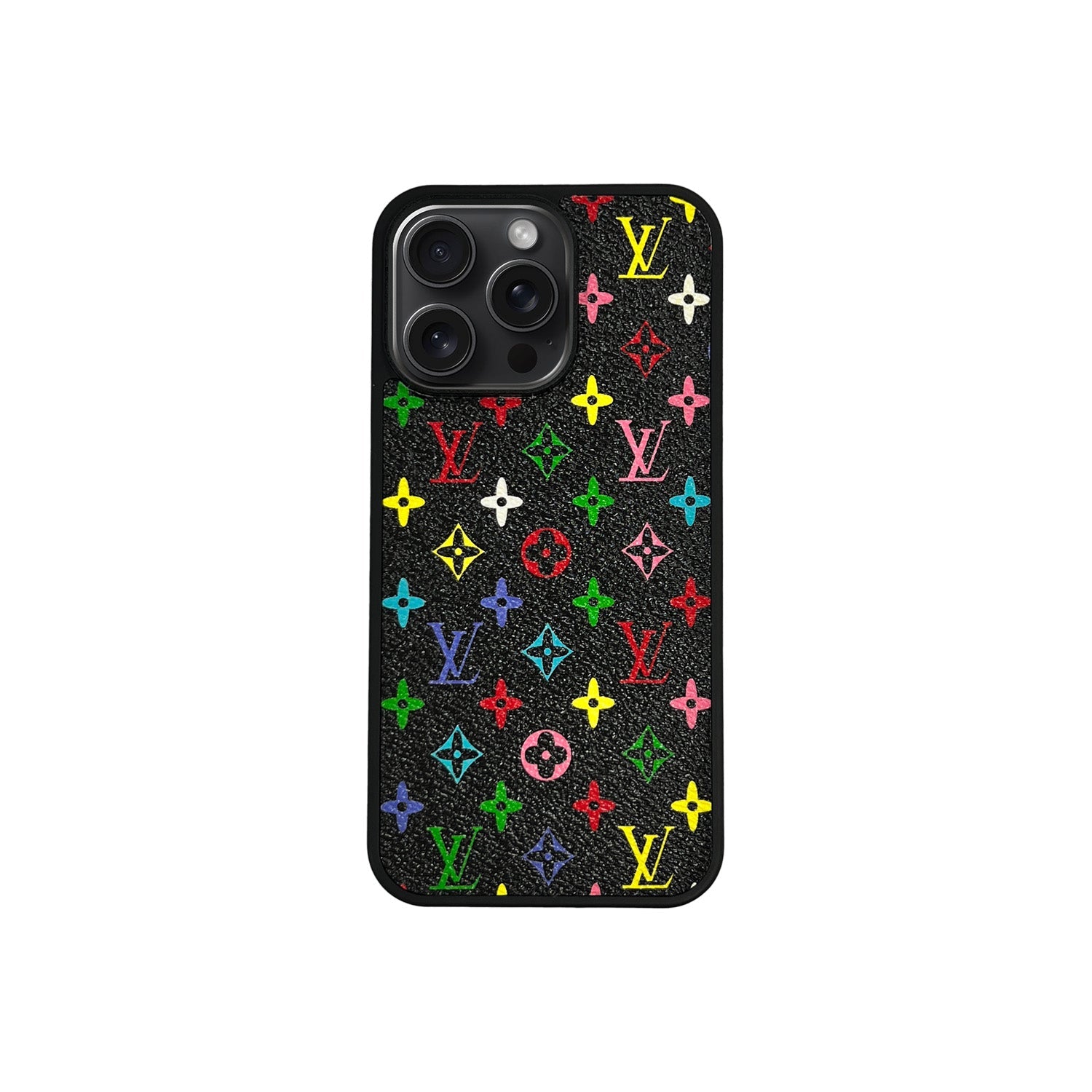 Funda MagSafe LV Multicolor Mini Monogram Negro para iPhone