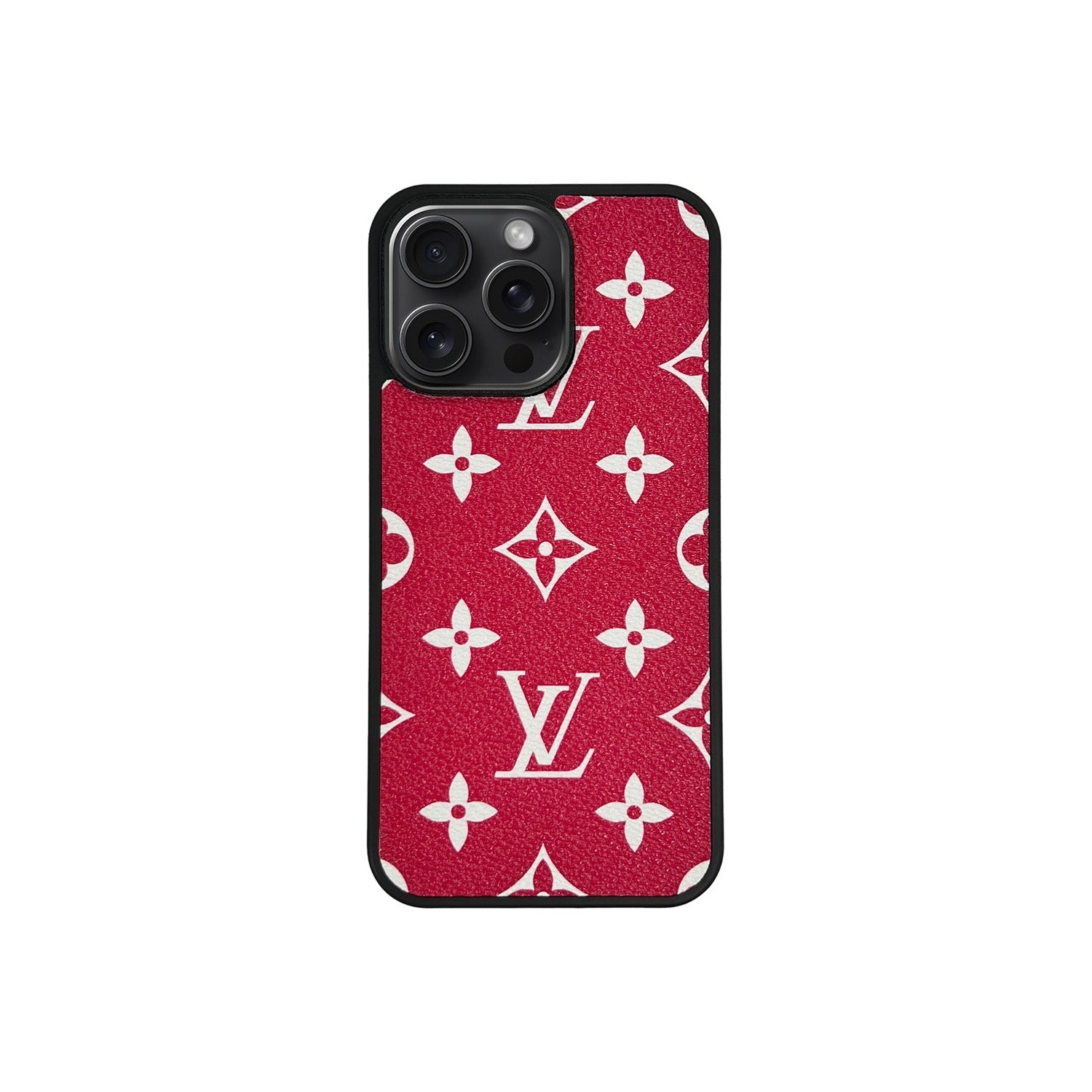 Funda MagSafe LV Rojo Monogram para iPhone