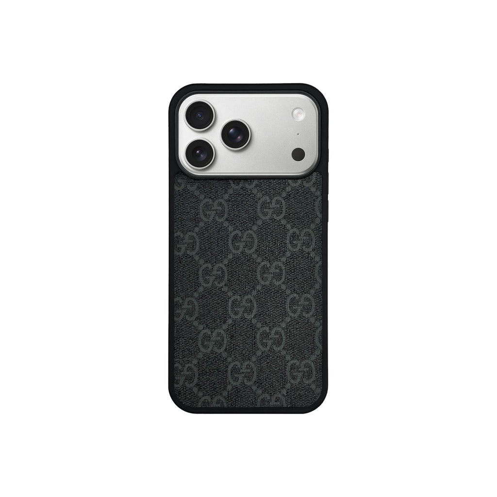 Funda MagSafe GG Negro Monogram para iPhone