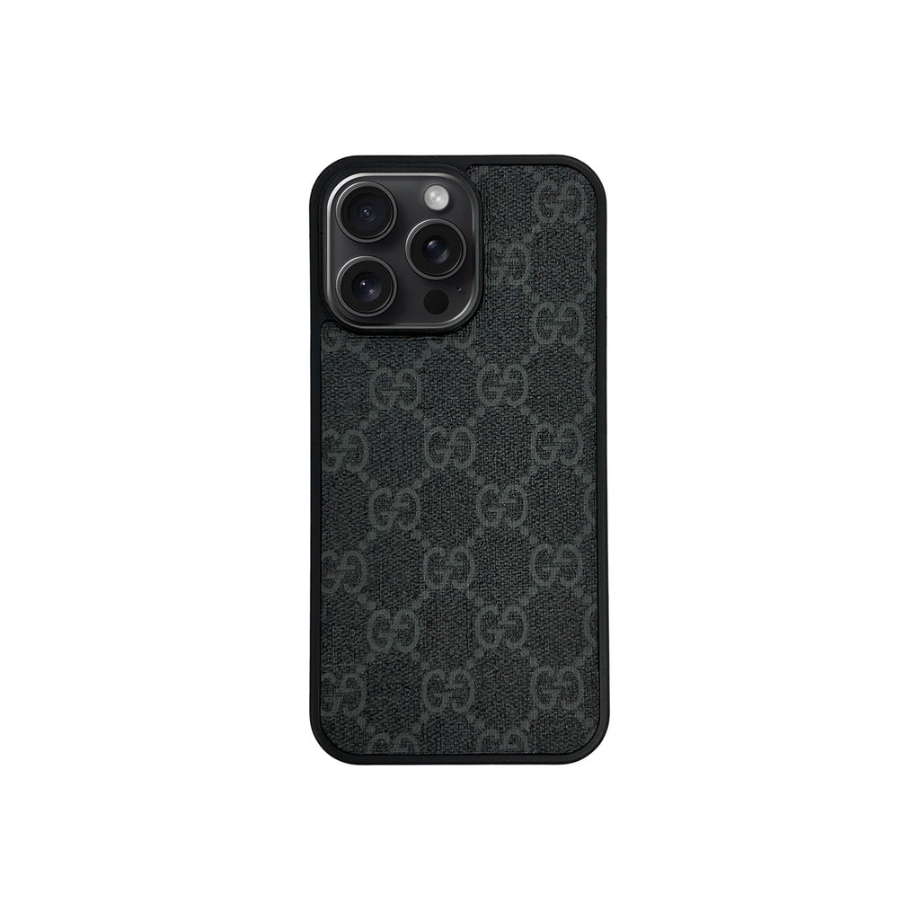 Funda MagSafe GG Negro Monogram para iPhone