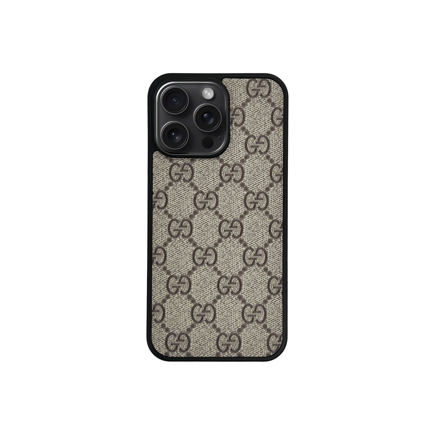 Funda MagSafe GG Beige Monogram para iPhone