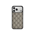 Funda MagSafe GG Beige Monogram para iPhone