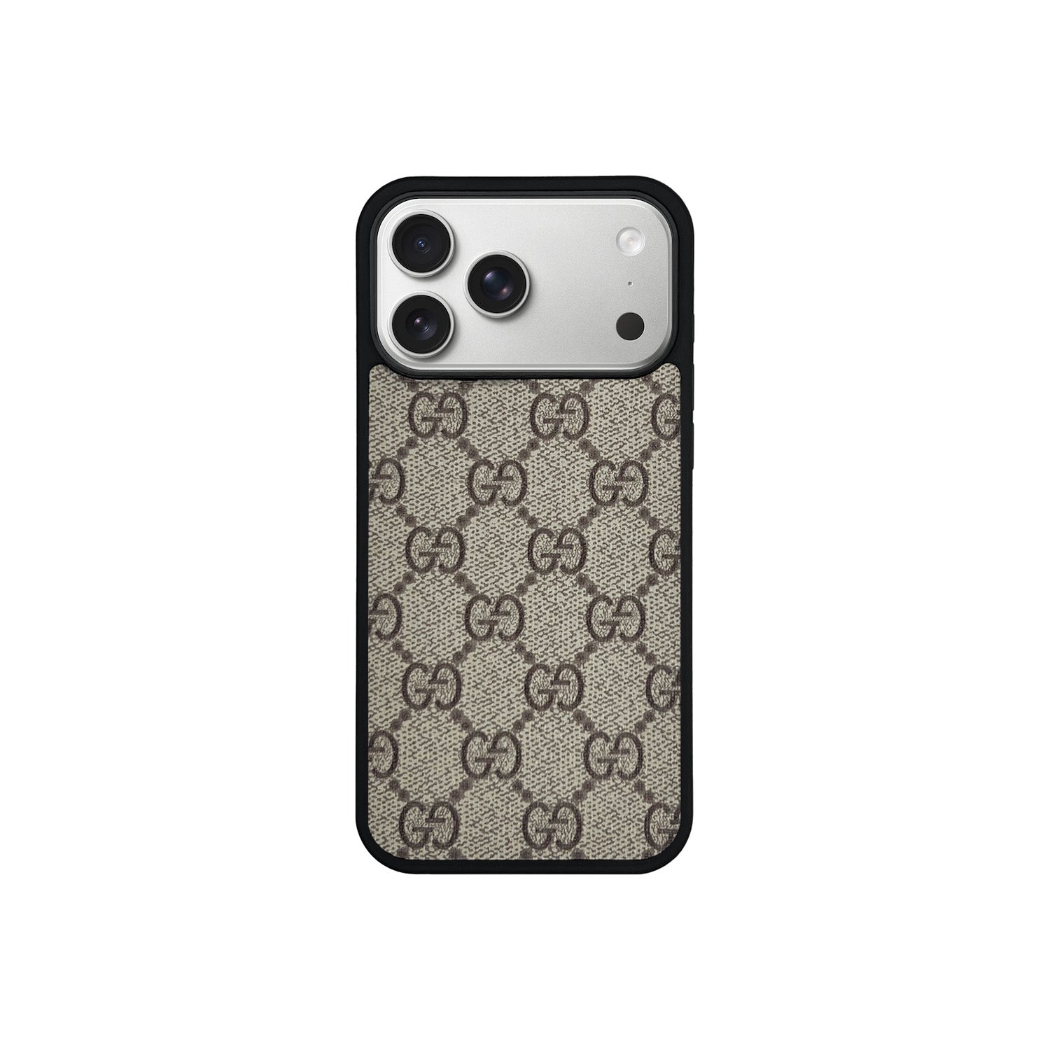 Funda MagSafe GG Beige Monogram para iPhone
