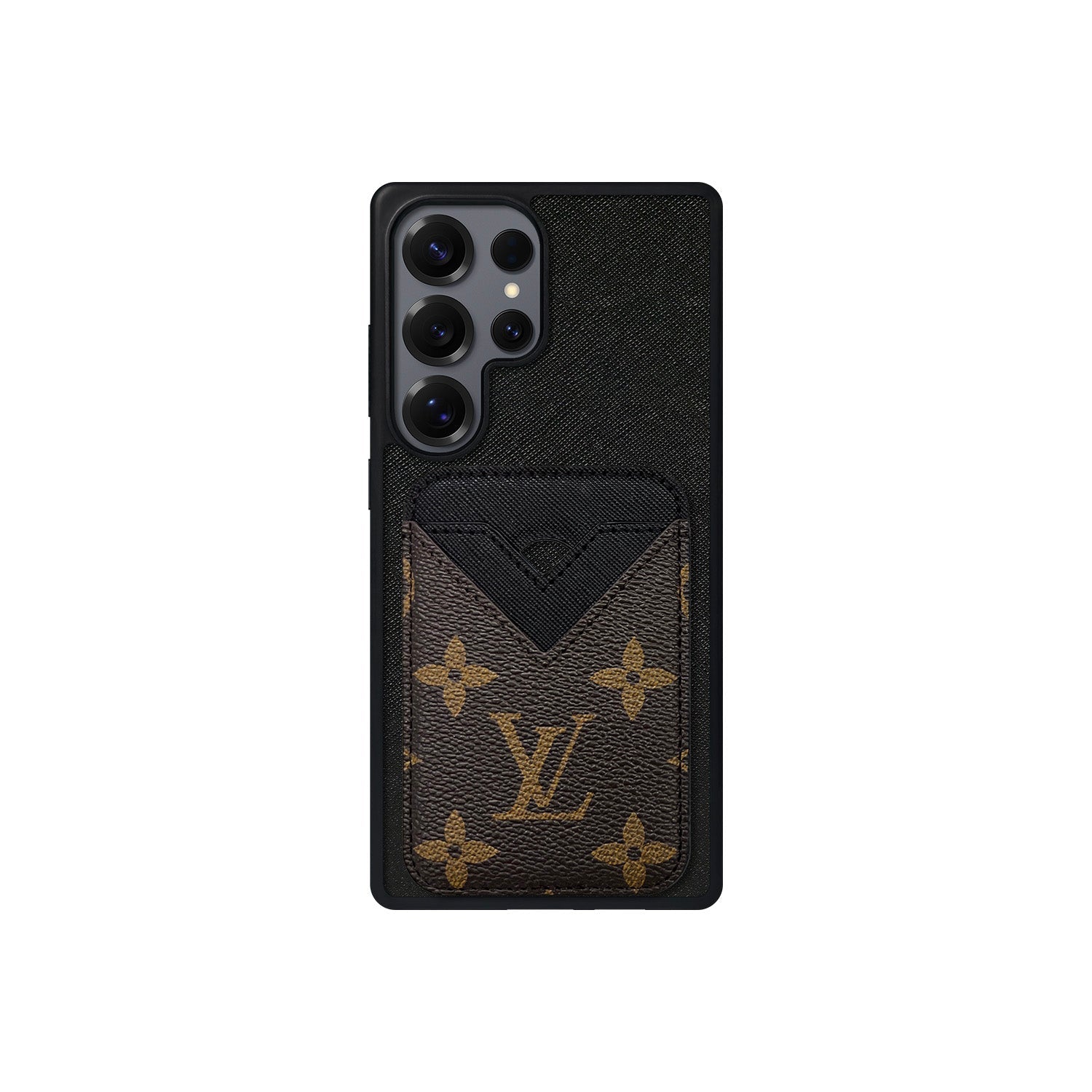 Tarjetero MagSafe LV Negro y Marrón Monogram