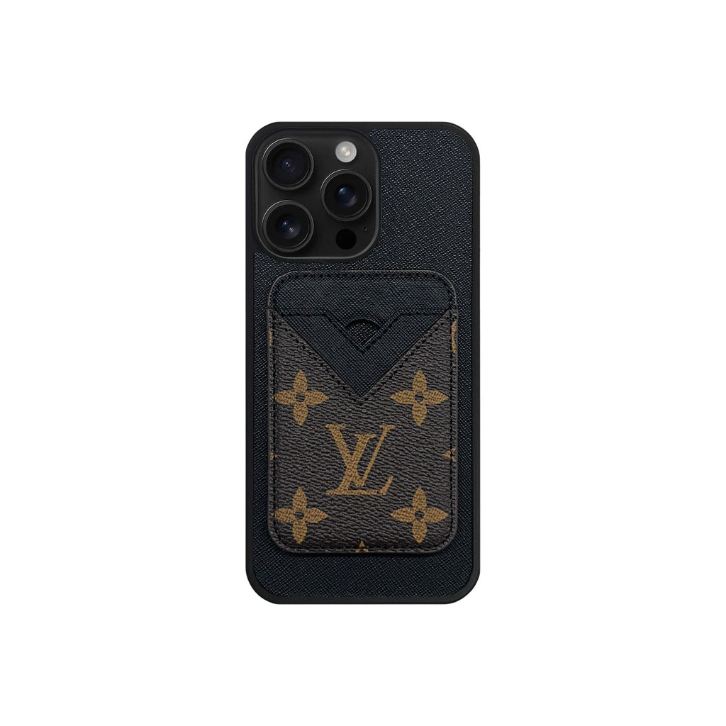 Tarjetero MagSafe LV Negro y Marrón Monogram