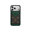 Tarjetero MagSafe LV Verde y Marrón Monogram