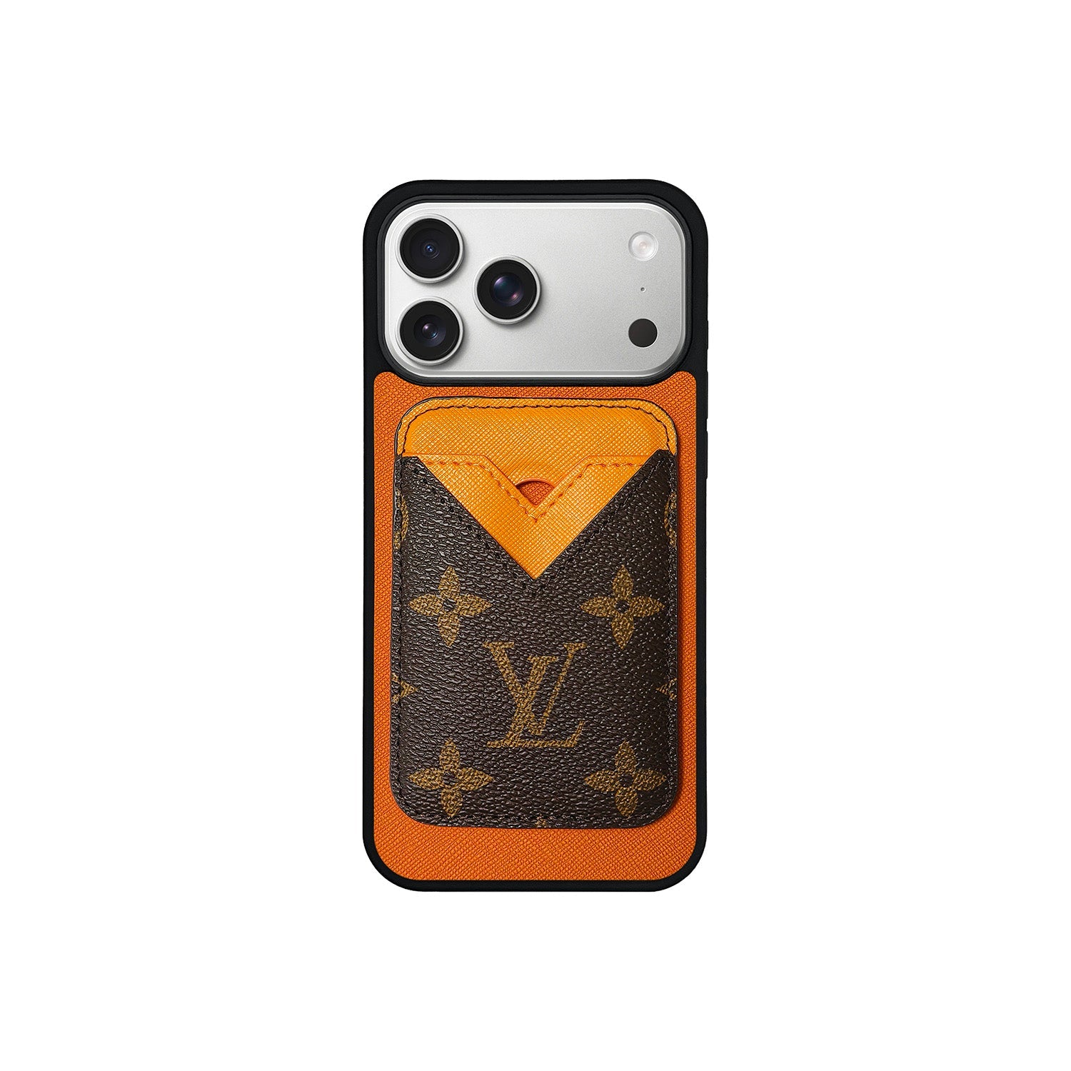 Tarjetero MagSafe LV Naranja y Marrón Monogram