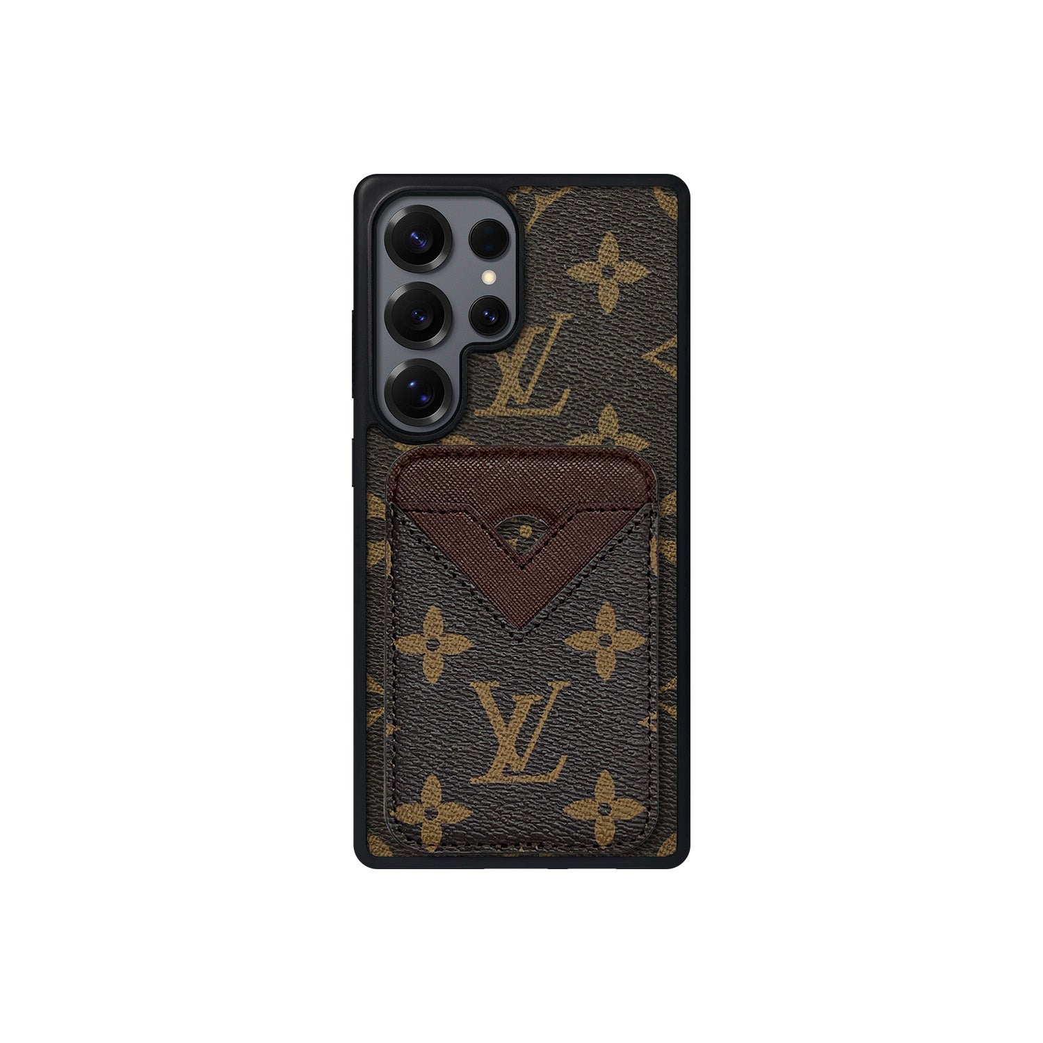 Set tarjetero MagSafe LV Monogram Marrón