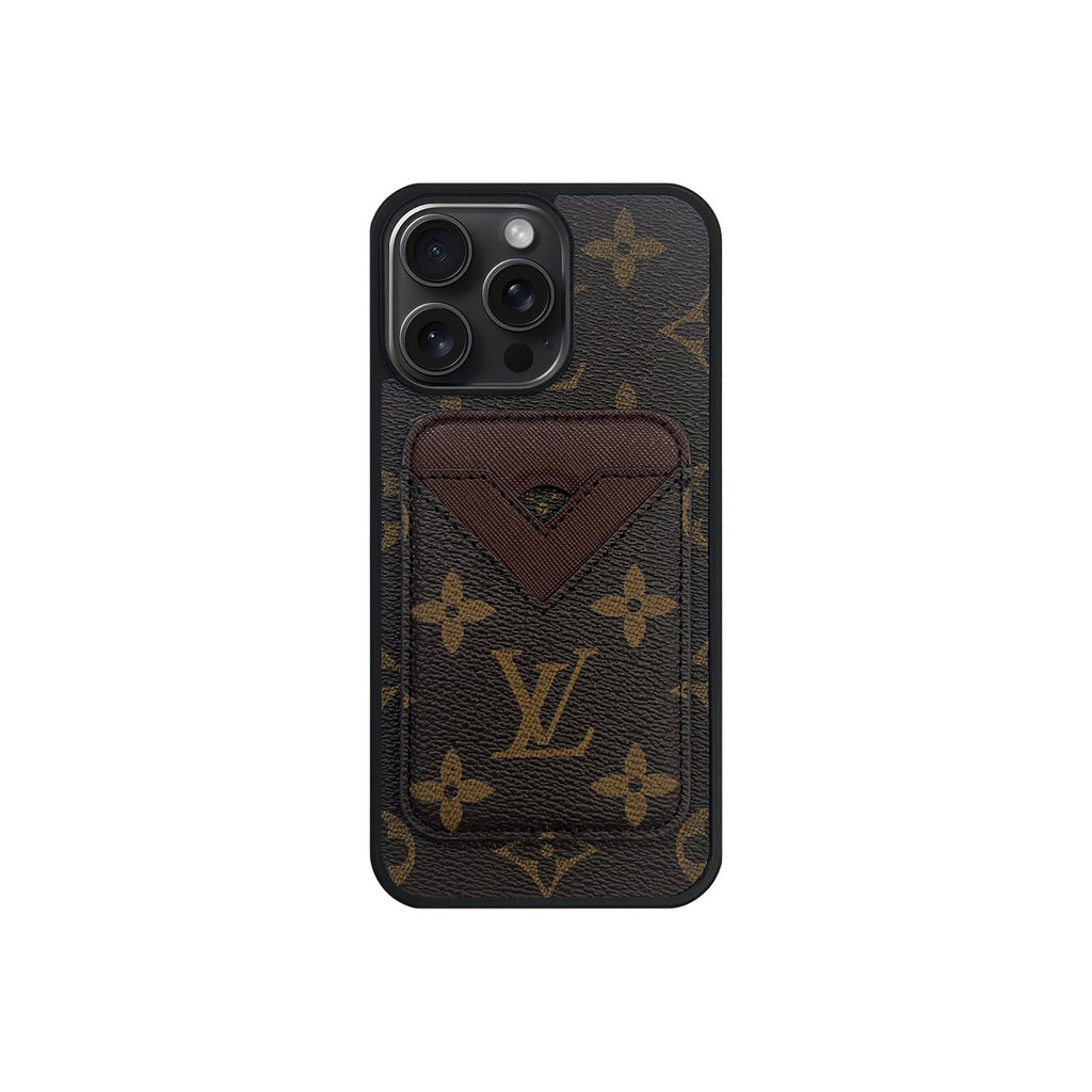 Set tarjetero MagSafe LV Monogram Marrón