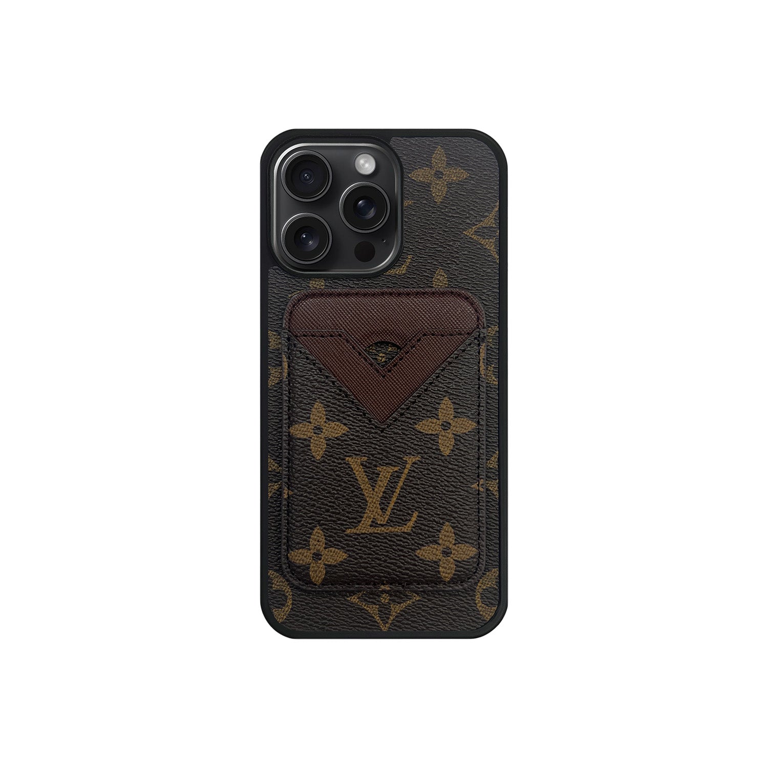 Set tarjetero MagSafe LV Monogram Marrón