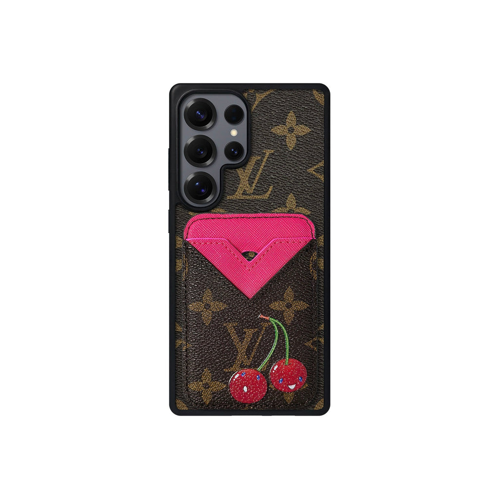 Set tarjetero MagSafe LV Cherry Rosa