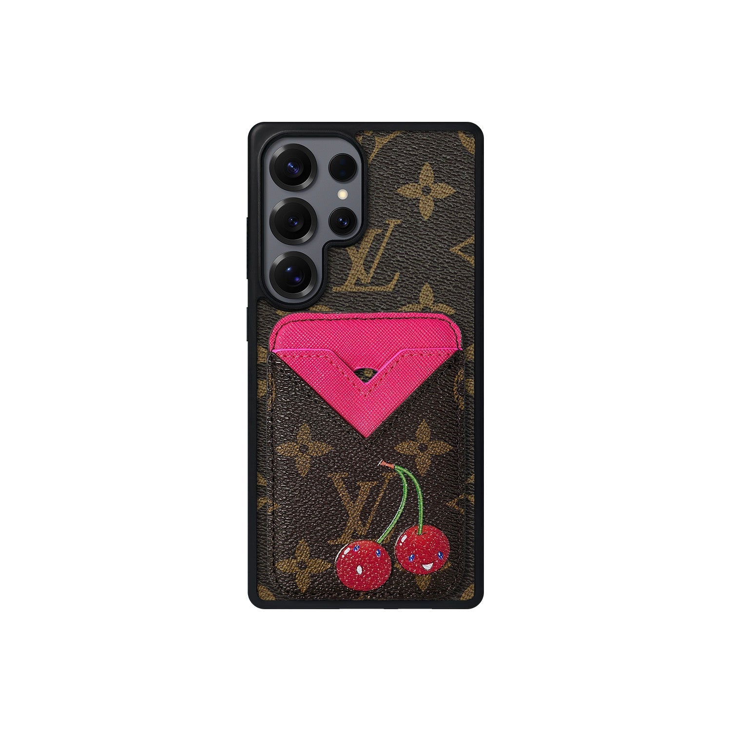 Set tarjetero MagSafe LV Cherry Rosa