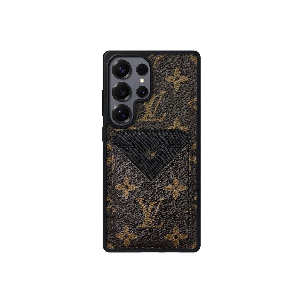 Set tarjetero MagSafe LV Monogram Marrón con Negro