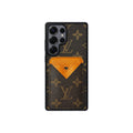 Set tarjetero MagSafe LV Monogram Marrón con Naranja