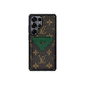 Set tarjetero MagSafe LV Monogram Marrón con Verde