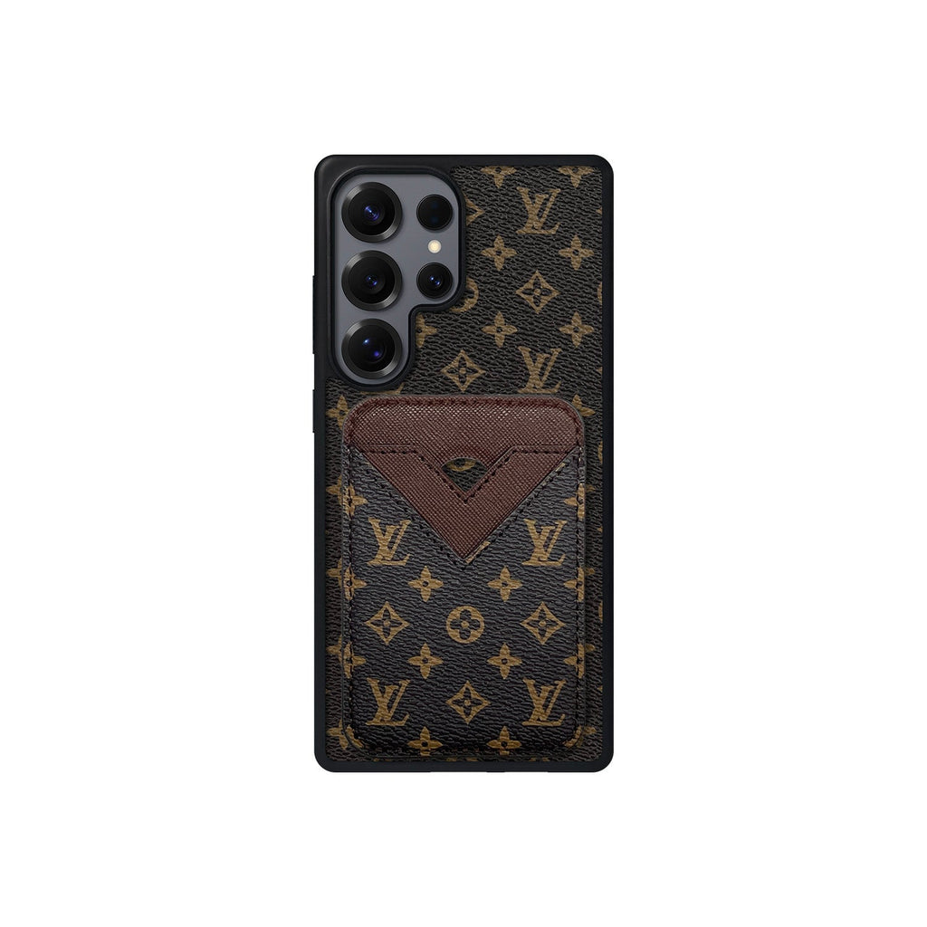Set tarjetero MagSafe LV Small Monogram Marrón