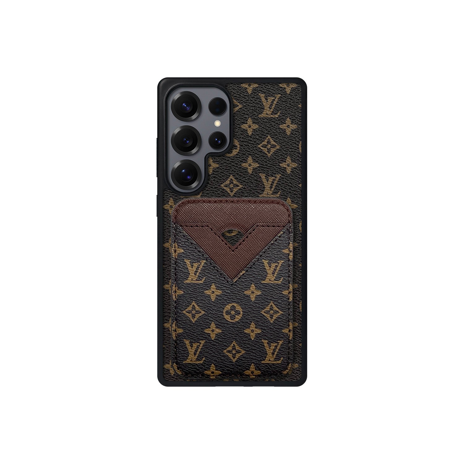 Set tarjetero MagSafe LV Small Monogram Marrón