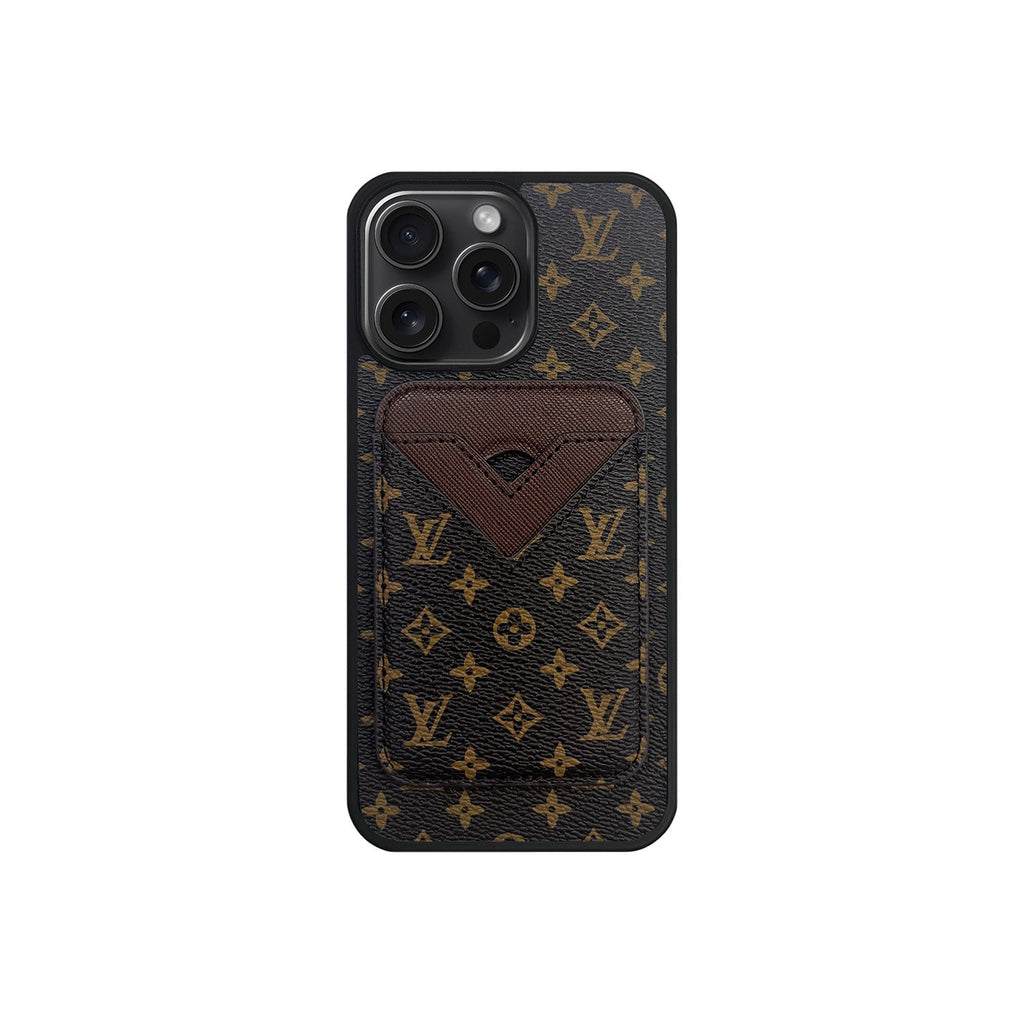 Set tarjetero MagSafe LV Small Monogram Marrón