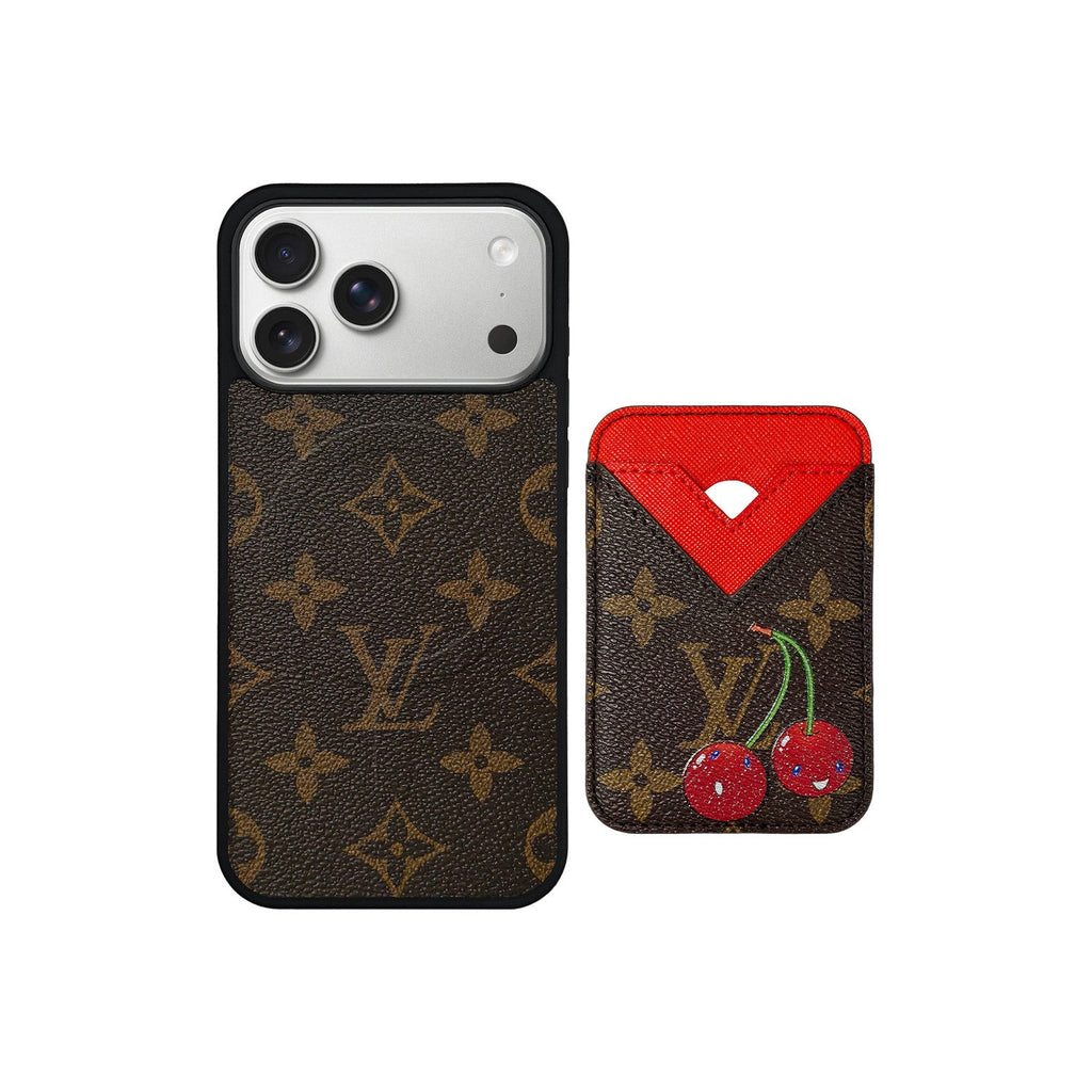 Set tarjetero MagSafe LV Cherry Rojo