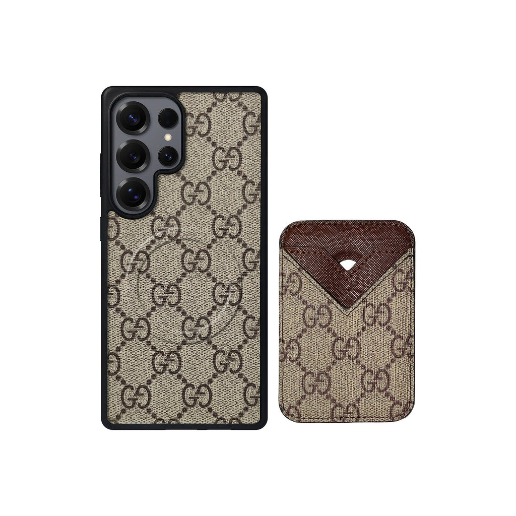 Funda con tarjetero Marrón GG Monogram para Samsung