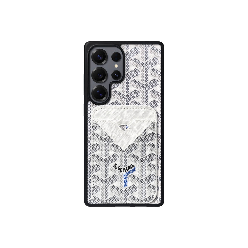 WHITE GYA MAGSAFE CARDHOLDER MONOGRAM