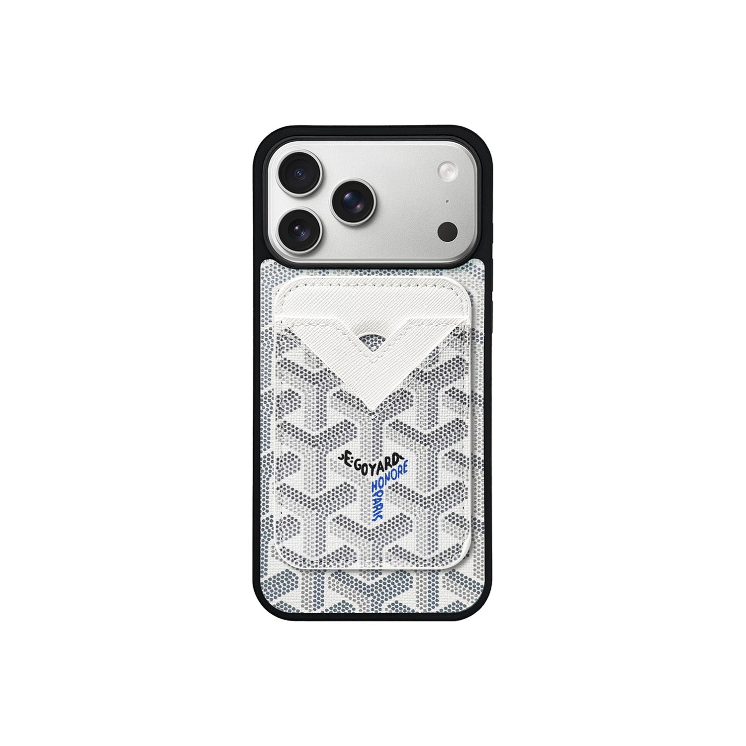 WHITE GYA MAGSAFE CARDHOLDER MONOGRAM