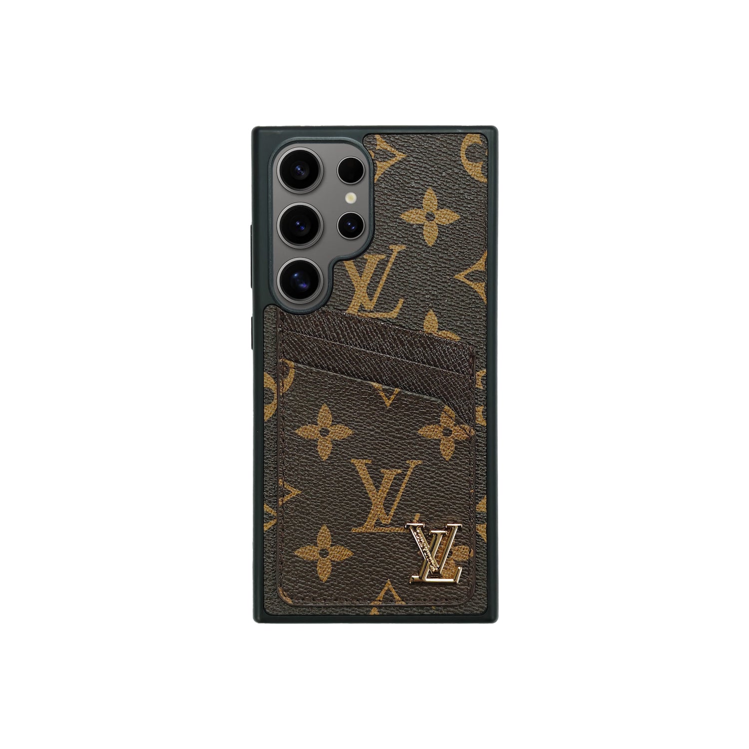 Funda con tarjetero LV Marrón Monogram para Samsung
