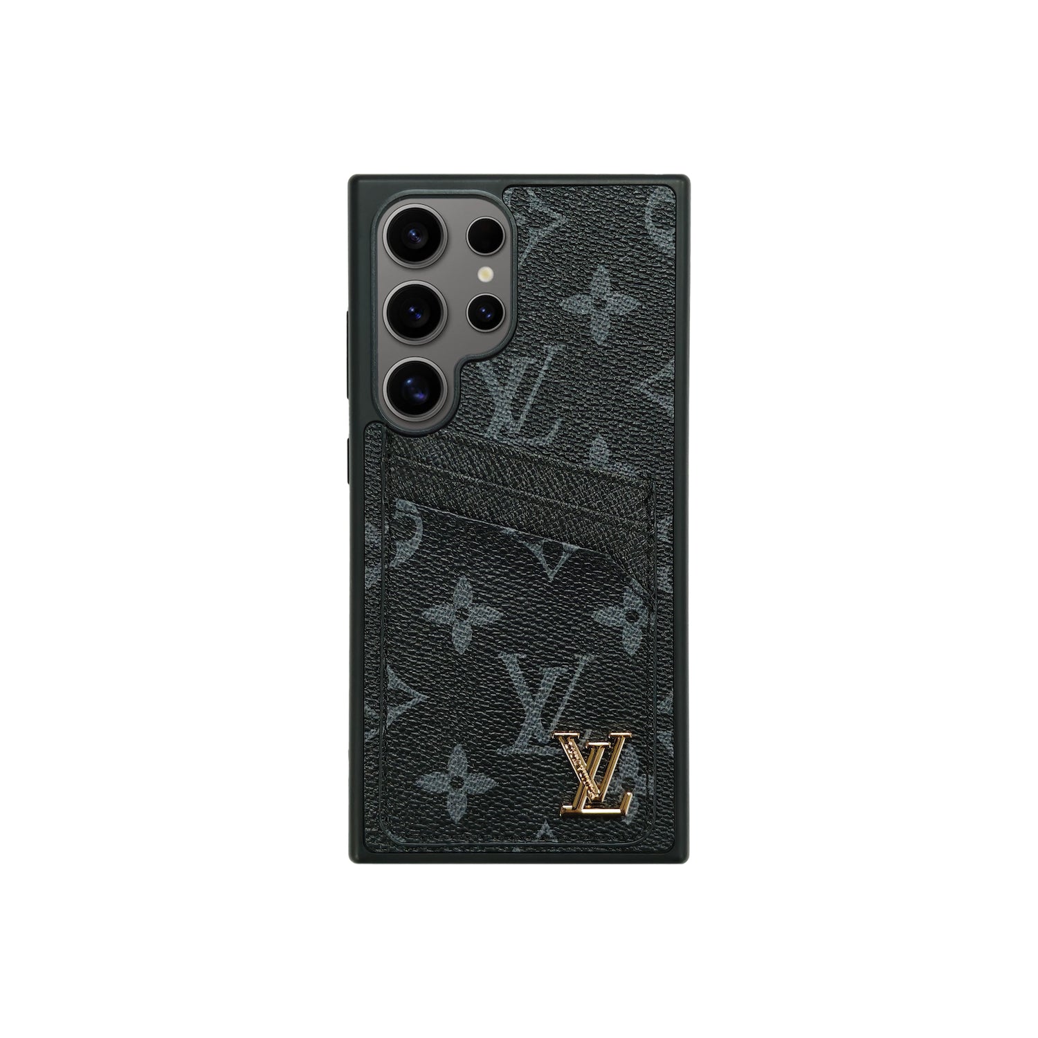 Funda con tarjetero LV Negro Monogram para Samsung