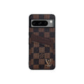 Funda con tarjetero LV Marrón Classic para Google Pixel